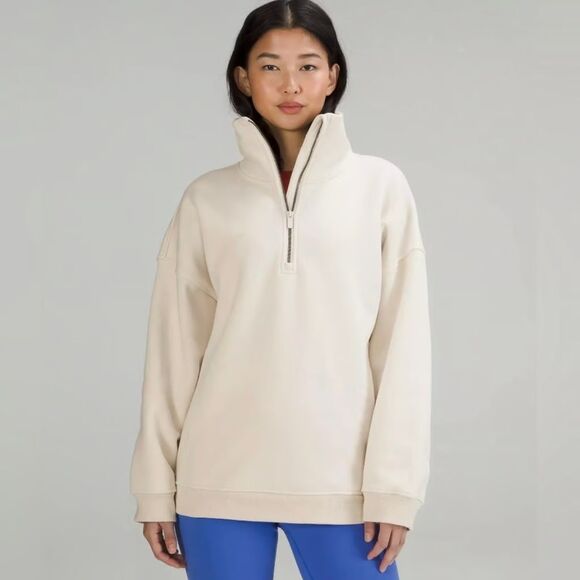 lululemon athletica Cream Half-Zip Sweatshirt - Picture 1 of 6